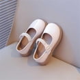 thumbnail image 5 of Viluyesy Girls Pearl Bow Mary Jane Shoes, Toddler Patent Leather Soft Sole Flats, Non Slip Hook Loop Casual Dress Shoes for School Beige Size 10.5 Little Kid, 5 of 10