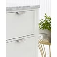 thumbnail image 2 of Amerock Streamline Tab 3 inch (76mm) Length Satin Nickel Cabinet Finger Edge Pull, 25 Pack, 2 of 4