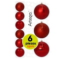thumbnail image 1 of Esferas Navideñas Grandes Gigantes 15cm Set Paquete 6 piezas decoración navidad acabados mate, brillante y cromada Inastillables Christmas balls ornaments, 1 of 6