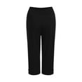 thumbnail image 4 of GEWSEY Dressy Capri Pants for Women Stretch High Waisted Crop Work Pants Summer Casual Capris Slacks Yoga Trousers Dress Pant (Black, XXXL), 4 of 6