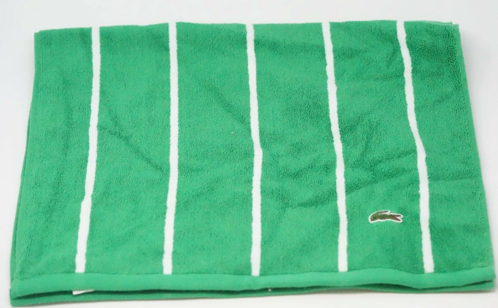 Lacoste Luxury Soft Cotton Hand and Bath Large Towel Set Blue Stripe