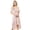 Pink, variant on Women's Spaghatti Straps Ruffled a-Line Midi Floral Dresses XS White Blue