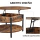thumbnail image 5 of Mesa de Centro redonda FABATO Tapa elevable Compartimento oculto, 5 of 6