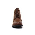 thumbnail image 3 of Polar Fox Knoxville MPX806068 Mens Casual Work Laced Classic Motorcycle Combat Zipper Boots, in Brandy Brown, Men's Size 6.5, 3 of 8