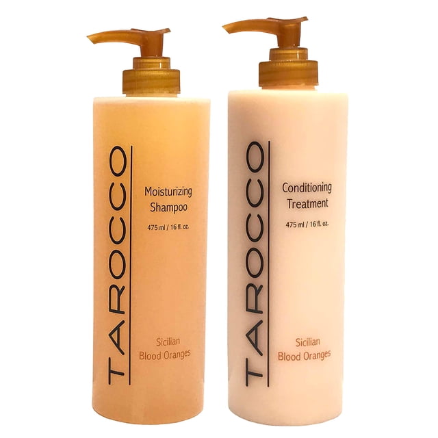 Baronessa Cali Tarocco Set de cuidado del cabello: Champú y acondicionador de naranjas sanguinas sicilianas - Cabello limpio y brillante manejable - 16 onzas