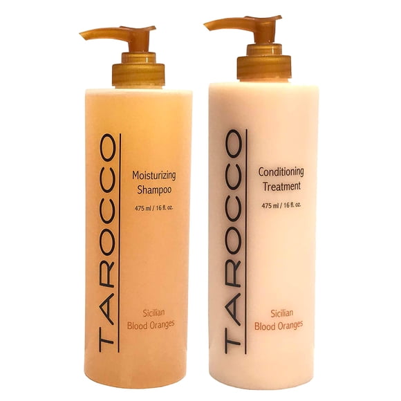 Baronessa Cali Tarocco Set de cuidado del cabello: Champú y acondicionador de naranjas sanguinas sicilianas - Cabello limpio y brillante manejable - 16 onzas