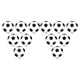 thumbnail image 4 of Vogacara 6 uds pelotas de fútbol de diámetro flexible 28mm Mini balones de fútbol fuerte elasticidad negro blanco escritorio juguetes niños 2Conjunto, 4 of 5