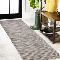 JONATHAN Y TUSCAN SUN 2 x 8 Runner Rug, Finn Farmhouse Pinstripe - Dark Gray/Blue, TSN102A-28