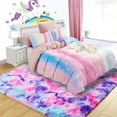 thumbnail image 3 of Lochas Super Soft Rainbow Area Rugs Colorful Carpet Plush Rug for Living Room Bedroom Kidroom Fluffy Mat, 3'x5', 3 of 7