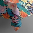 thumbnail image 5 of Pioneer Flower Floral Print Pattern Square Tablecloth,Waterproof Square Table Cover,Wipeable Spillproof Washable Table Cover for Home Kitchen Party Decor 52"x52"(132x132cm), 5 of 6