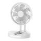 thumbnail image 3 of Ventilador de escritorio inalámbrico recargable de 5 velocidades para biblioteca, sala de libros y dormitorio Blanco, 3 of 8