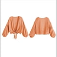 thumbnail image 2 of Traje de Baño para Mujer, Túnica, Bikini con Lazo, Camiseta de Playa Suave de Larga Coral M, 2 of 6