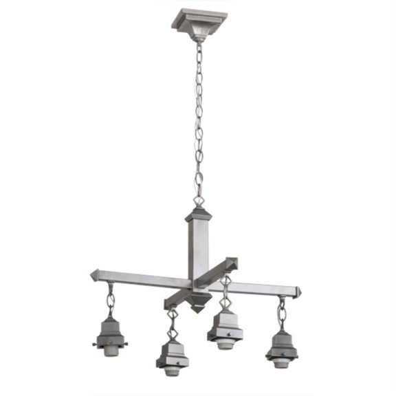 Meyda 175988 24 in. Nickel 4 Light Chandelier Hardware, Nickel P & C