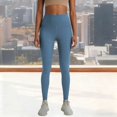 thumbnail image 6 of FRSASU High Waisted Leggings for Women Hip Lifting Soft Tummy Control Yoga Pants for Workout Athletic Plus Size Light Blue, 6 of 8