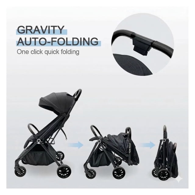 Boobeyeh Lightweight Baby Stroller S2 – Compact Travel Stroller with Auto Fold