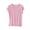 Pink, variant on Admvng Womens Blouses Plus Size Casual V-Neck Solid Print Lace Short Sleeve Flowy Summer Blouses Tops XL-5XL