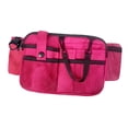 thumbnail image 2 of Riñonera de enfermera, bolsa organizadora de enfermería con múltiples bolsillos, bolsa para el cinturón, delantal de cadera Rosa roja, 2 of 9