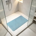 thumbnail image 5 of Zynviq Bathroom Rugs 35.9" X 16.9" Solid Color Bath Rugs Pvc Rectangular Blue Absorbent Washable Small Rug for Bathroom, 5 of 6