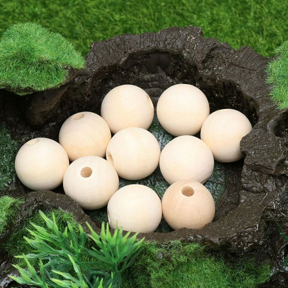 Homoyoyo Khaki Wooden Spacer Beads for Crafts, Jewelry Making, 50 Pieces, Natural Wood Beads for Bracelets and Necklaces