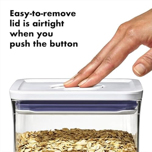 Airtight Food Storage Container with Locking Lid - 2.8 Quart Square Design Perfect for Storing Sugar, Cookies, Crackers, and Dry Goods