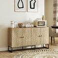 thumbnail image 2 of HOMCOM Sideboard Buffet Cabinet, Coffee Bar Cabinet, Oak, 2 of 10