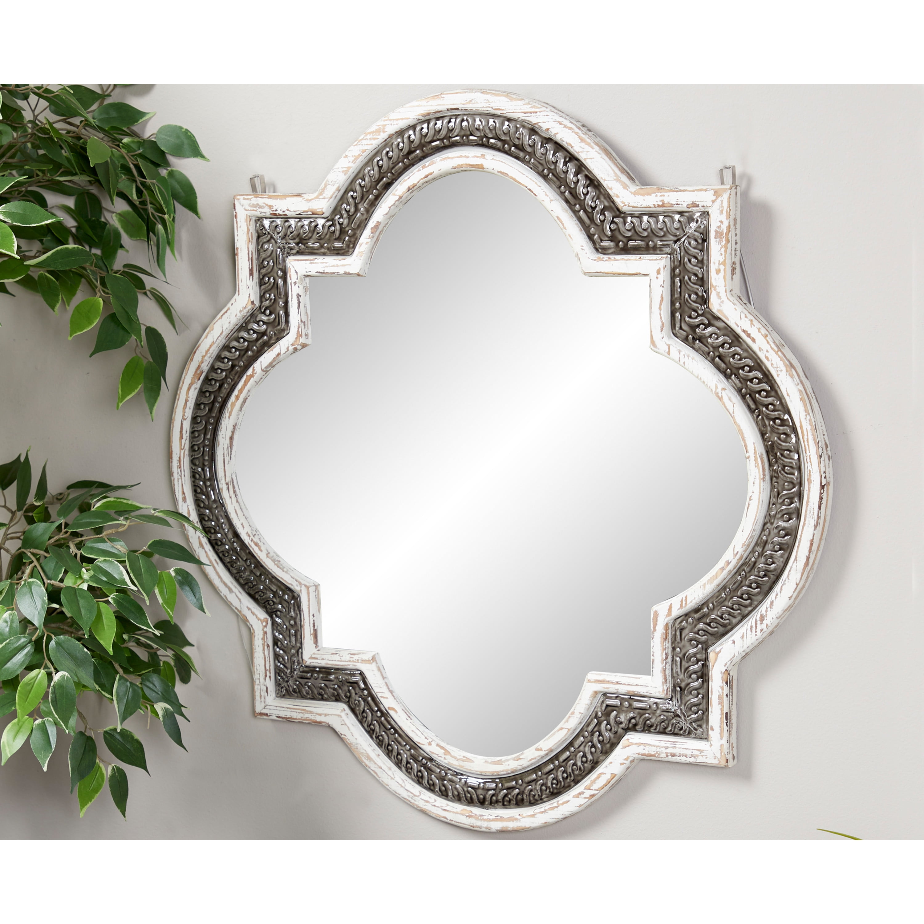 Silver Quatrefoil Mirror