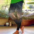 thumbnail image 5 of Endives Women's Legging High Waisted Milky Way Print Stretchy Yoga Legging Workout Pants Casual Daily Wear Light Blue, 5 of 7