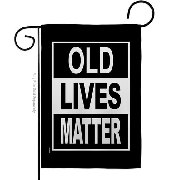 USA Decoration G170130-BO Old Lives Matter Support Cause 13 x 18.5 in. Double-Sided Decorative Vertical Garden Flags for House Decoration Banner Yard Gift