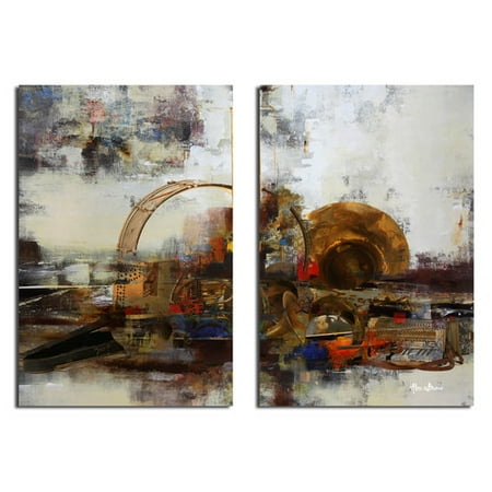 Ready2hangart Muzik XIX' 2 Piece Painting Print on Canvas Set