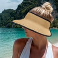 thumbnail image 5 of Sun Protection Hat , Packable Sun Hat , Fashion Hats for Women Stylish Summer Sun Visor Hat for Women UPF 50+ Foldable Ponytail Design Breathable Straw Beach Accessory, 5 of 7