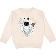 thumbnail image 2 of Inktastic Astronaut the Moon Spaceship and Shooting Star for Light Colors Toddler Sweatshirt, 2 of 4