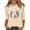 AB41 Beige, variant on Bainana Halloween 3/4 Sleeve Tshirts For Womens Ghost Print Crew Neck Fall Tops Soft Lightweight Ladies Theme Party Casual Tees Size L