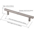 thumbnail image 4 of 10 Stck Mbelgriffe Edelstahl Schrankgriffe Schubladengriffe Kchengriffe Bohrlochabstand 128mm Modern Kchenschrank Kleiderschrank Zieht Griffe 12 Mm, 4 of 5