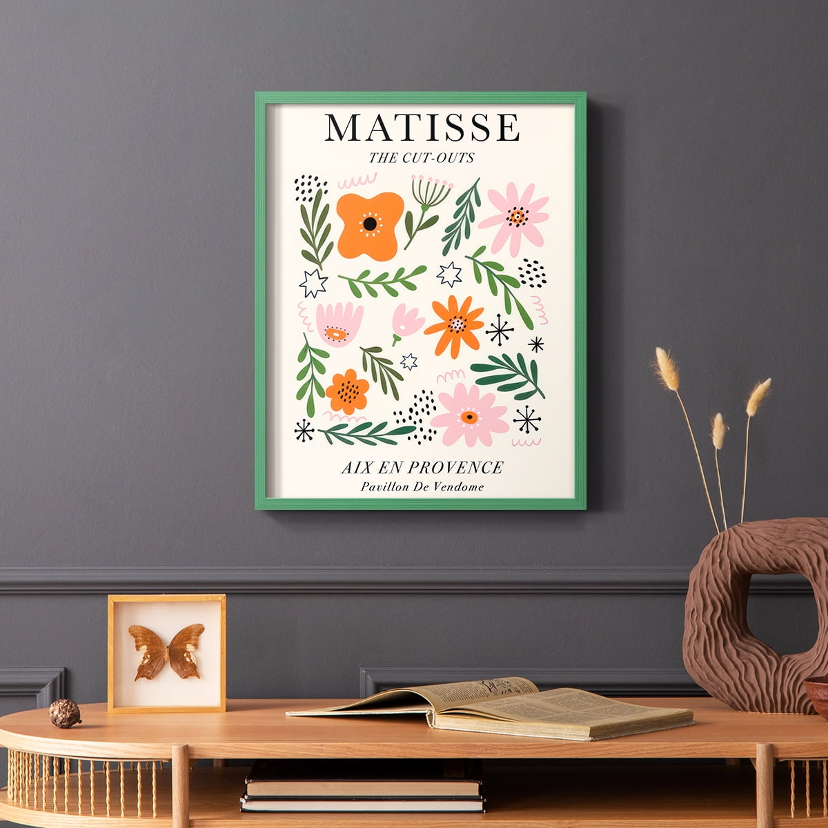Matisse CXCIII Framed Print in Green Solid Wood 11 x 14 Framed Print