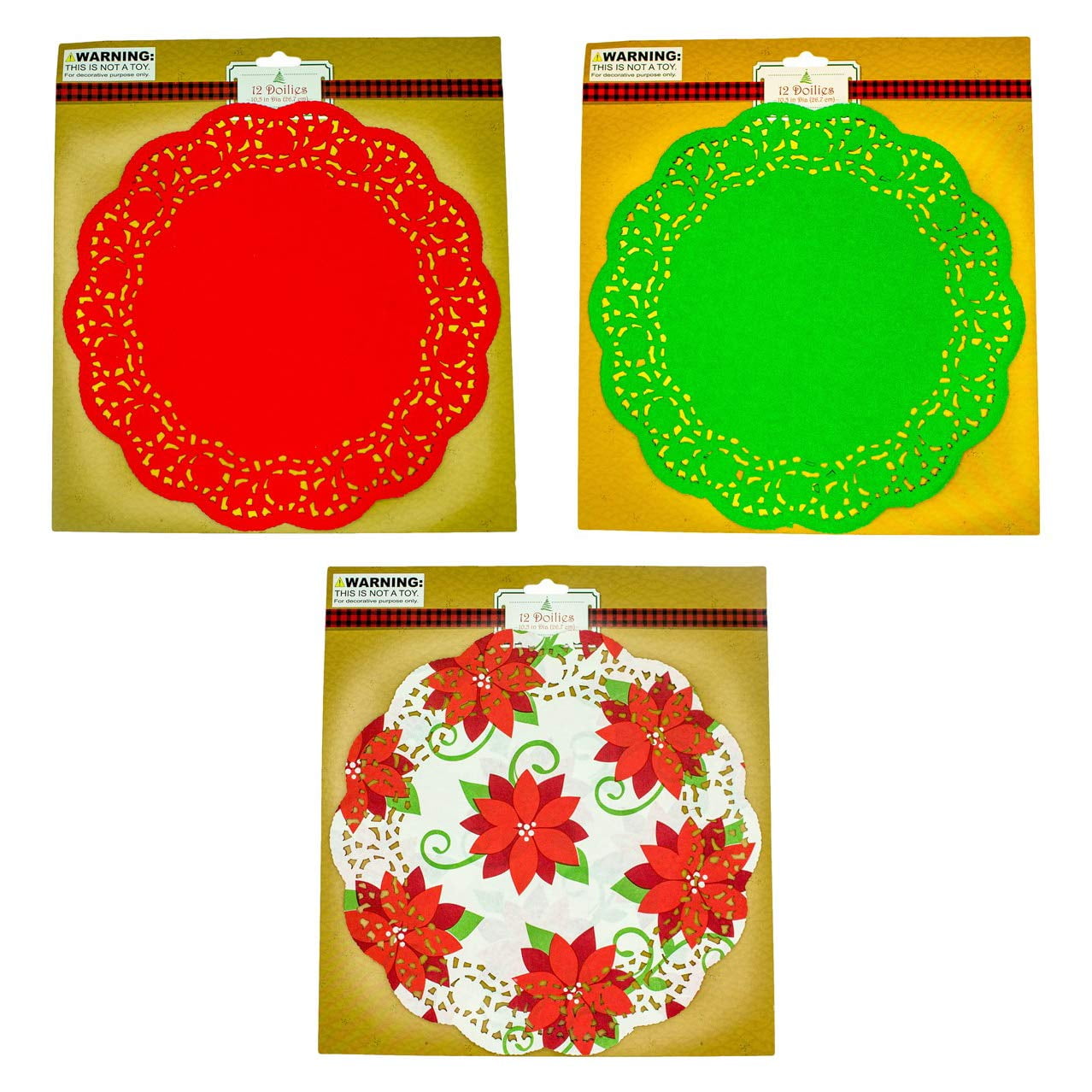 25 red circle paper doilies – fort & field