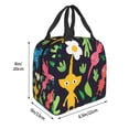 thumbnail image 5 of Lsque Pikmin Print Insulated Lunch Bag with Thick Aluminum Foil Lunch Tote Bag with Front Pocket for Men and Women, Ideal for Work, School, Picnics, and Travel, 5 of 8