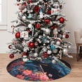 thumbnail image 5 of Sikiie Colorful Floral Patterned Horse 30-48 inches {designName} Print Christmas Tree Skirt Snowman Xmas Tree Skirt with Edge Christmas Decorations for Holiday Party36", 5 of 7