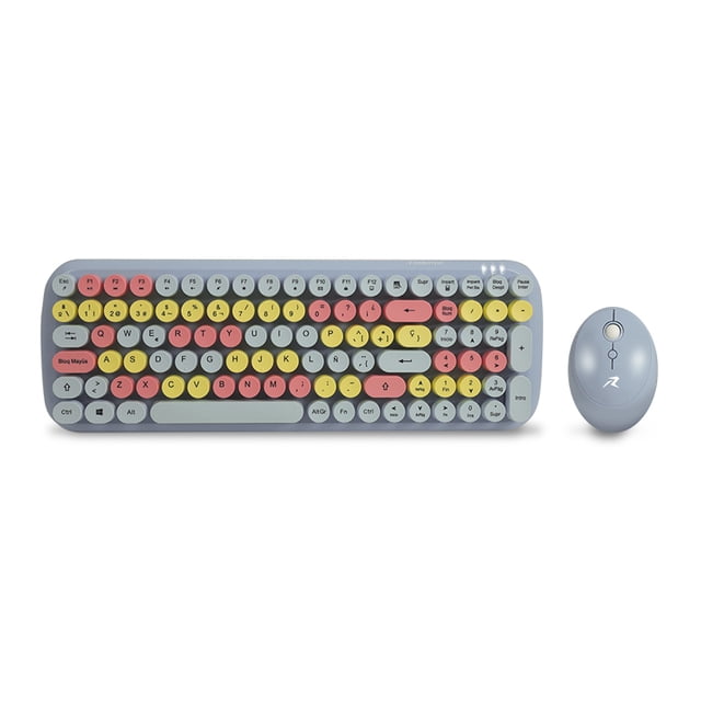 Kit de Teclado y Mouse Inalámbrico Redlemon Diseño Retro Vintage USB