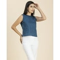 thumbnail image 6 of Moomaya Womens Printed Side-Buttoned Top, Sleeveless Round Neck Casual Top, 6 of 8