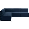 thumbnail image 4 of Meridian Furniture Quincy Sectionnel Modulaire en Velours Bleu Marine, 4 of 12
