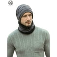 thumbnail image 3 of Luxtrada Winter Beanie Hat Scarf Set Warm Knit Hat Thick Knit Skull Cap For Men Women (Gray), 3 of 8