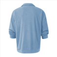 thumbnail image 4 of Camisas de Punto para Hombre, Camisas Casuales de Larga, Camisas Clásicas con Botones, Camisas de Golf Azul L, 4 of 5