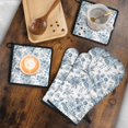 thumbnail image 5 of Pioneer Flower Floral Print Pattern Kitchen Oven Mitt and Pot Holder Sets 2 Pcs for Baking, Cooking and Grilling, Heat Resistant Up To 392 °F, 5 of 7
