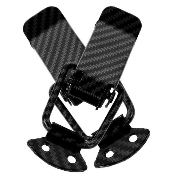 Hemoton 2pcs Car Bumper Clips Carbon Fiber Car Bumper Decorative Lock Bumper Clips Car Bumper Repair Parts Universal Car Accessories Black