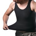 thumbnail image 5 of Men's Body Shaper For Men Slimming Vest Tummy Waist Lose Weight Compression Shirt Size: XL, 5 of 6