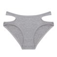 thumbnail image 2 of Gibobby Calzoncillos para mujeres sexy Ropa interior de color sólido ahuecada con cintura picante de deseo y sexy para mujer(Gris,M), 2 of 4