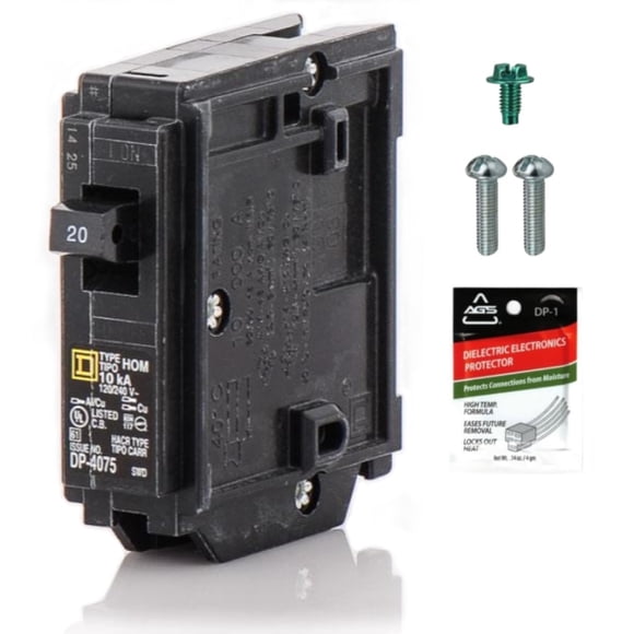 Interruptor termomagnético FalconSupply HOM120 de 20 A, 120 V, unipolar