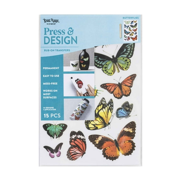 Brea Reese Butterfly Art Stencils & Templates (15 Count)