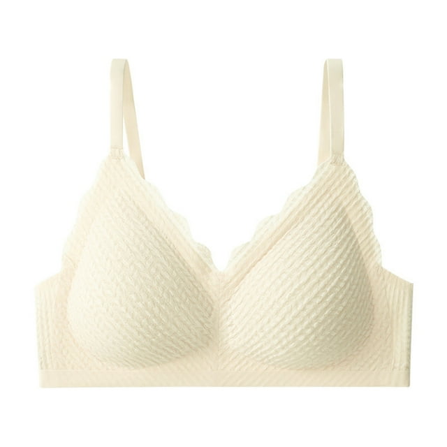 Bubble Wheat Ear Lace Bra Seamless Small Chest Gathering Side Collection Side Breasts To Sagging No Ring Soft And Skin Friendly Comfortable Feeling