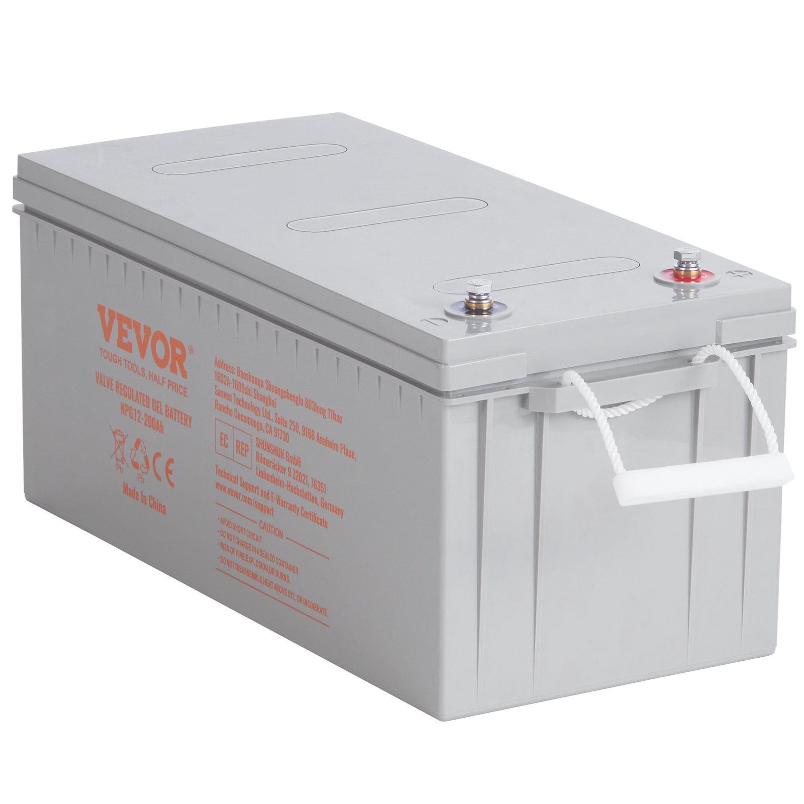 Vevor SXHDCQSDCFKSMVAHDV9 Deep Cycle Battery 12V 200 AH AGM Marine Rechargeable Battery